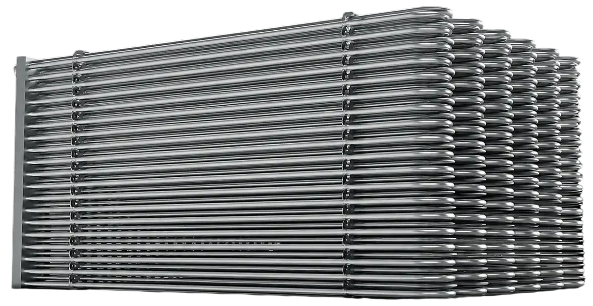 Heat exchanger coils without their stainless steel case