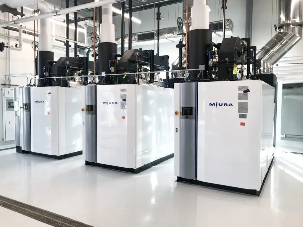 Group of industrial boilers