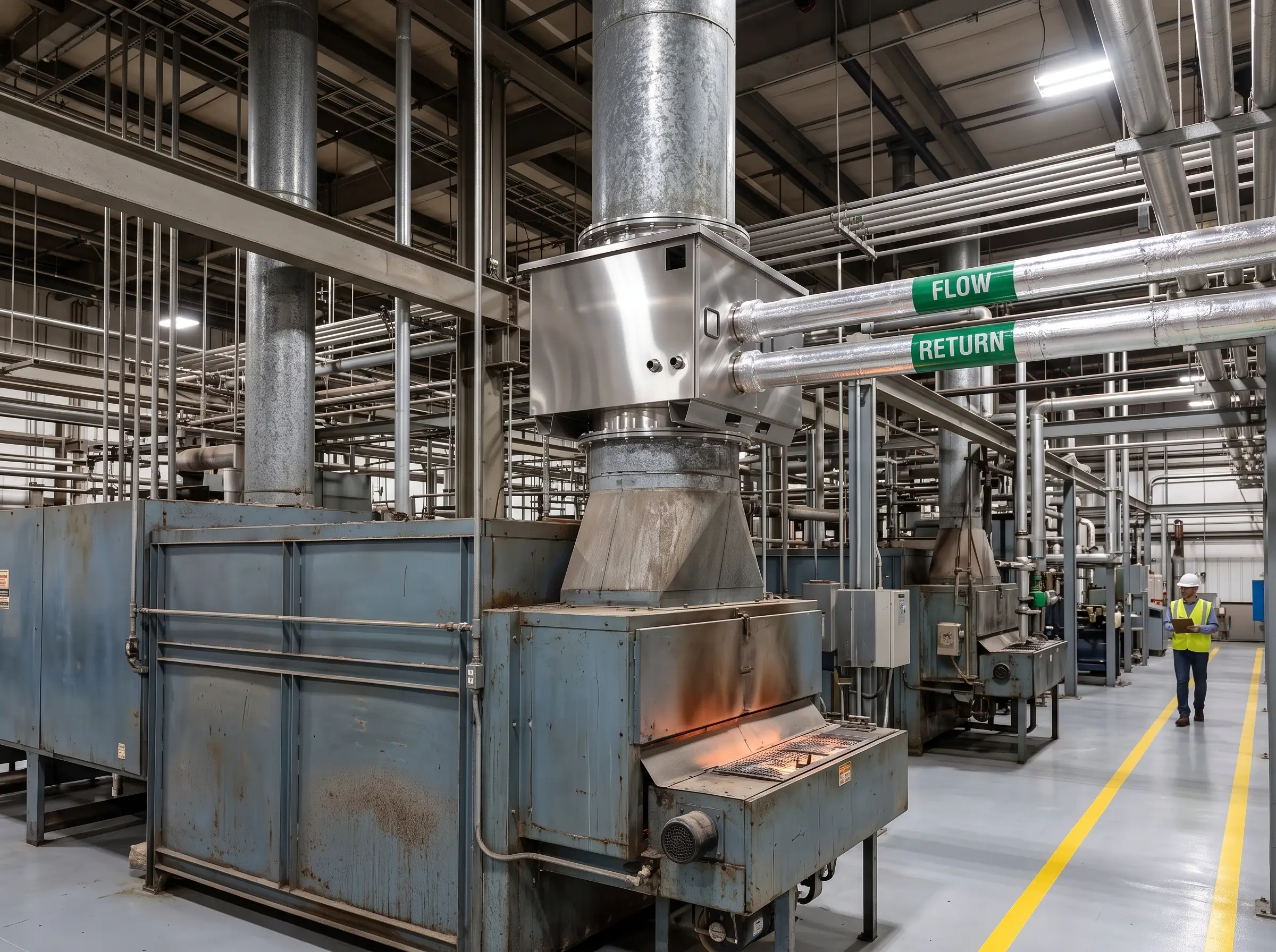 Heat recovery module in a manufacturing plant